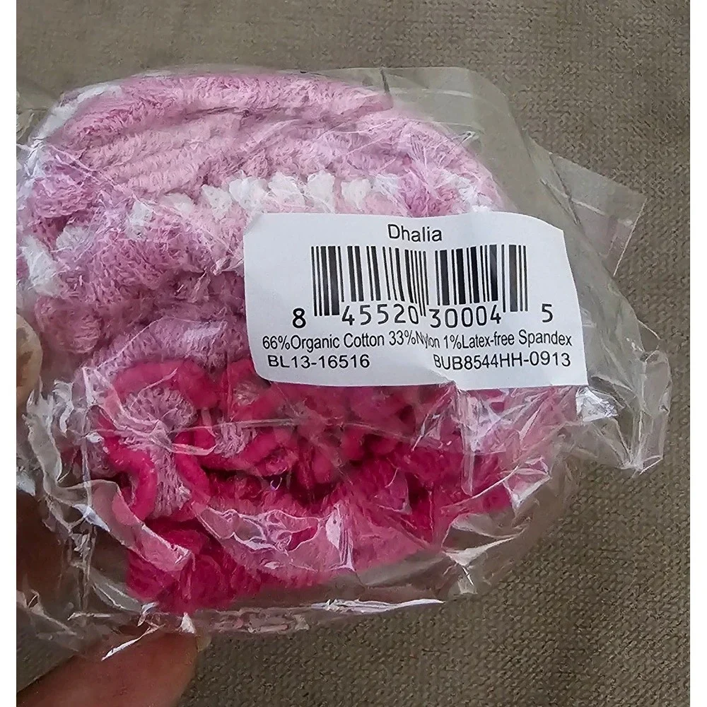 BabyLegs Organic Cotton Leg Warmers 3 Pack Pink Floral One Size Fits Most NEW
